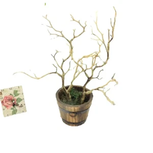 3 Stück Manzanita Künstliche Trockenpflanze Baum Zweig Gefälschtes Laub Grün Wohndeko - Bild 1 von 3