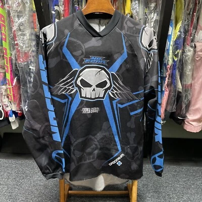 Vintage Motocross Jersey No Fear Winged Skull Super Energy Spectrum Med - Image 1 of 4