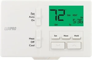 Lux Pro P711 Programmable 7 Day Thermostat for Home Use; 1 Heat, 1 Cool - Picture 1 of 9