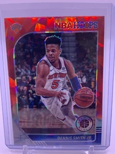 Dennis Smith Jr. 2019-20 Hoops Premium Stock Red Cracked Ice Prizm #127 New York - Picture 1 of 2