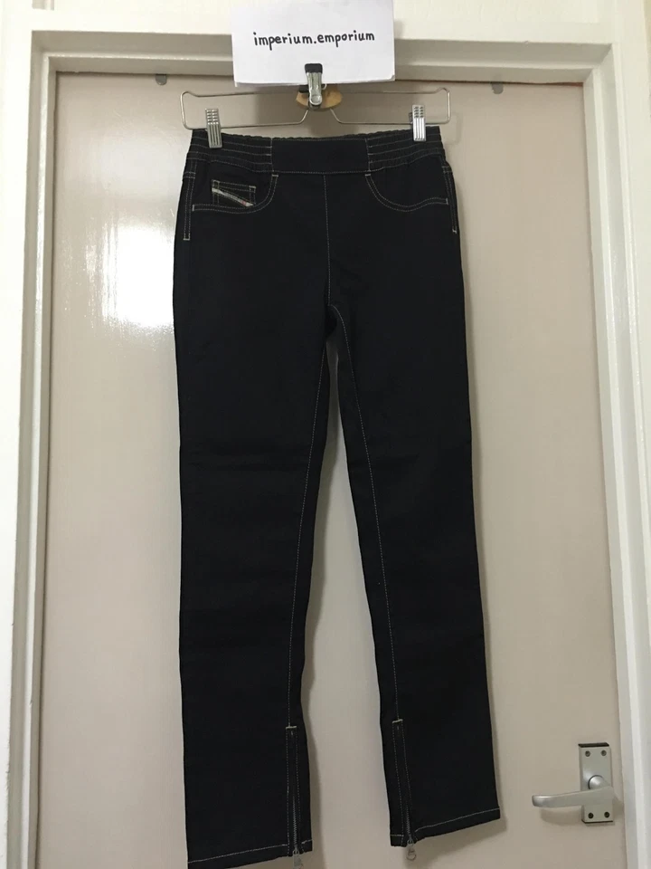 Pantalones de mezclilla para niñas diésel lokket azul oscuro talla 14 años Foto 1 de 4