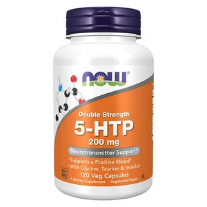 NOW FOODS 5-HTP Doble Fuerza 200 mg 120 Cápsulas Vegetales - Imagen 1 de 11