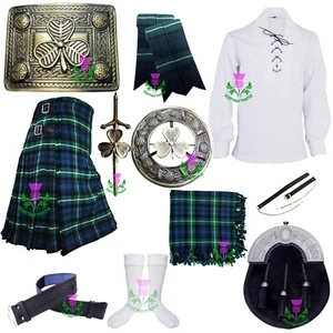 Scottish attire Set Lamont Tartan/Tartan kilt outfit package with 10PCS - Picture 1 of 20