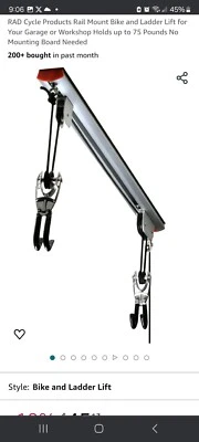 RAD Cycle Products Rail Mount Bike and Ladder Lift for Your Garage or Workshop H - Image 1 of 4