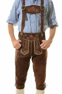 Pantalon en cuir Oktoberfest costume allemand tenue allemande costume pantalon bund #HANS* - Photo 1/4