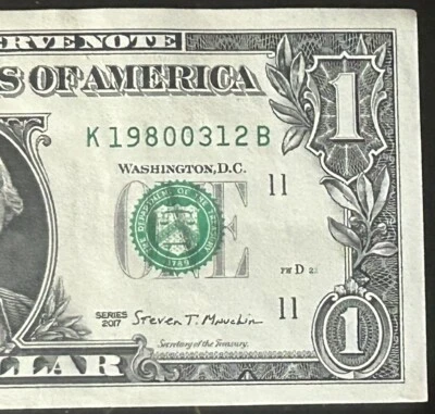 $1 Fancy # Birthday/Anniversary Note March 12th, 1980 (3/12/1980) (K19800312B) - Image 1 of 4