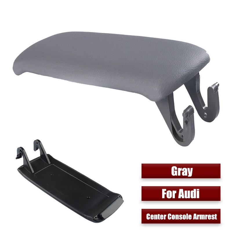 Cubierta de reposabrazos de consola central de coche de cuero ABS gris nueva para Audi A6 C5 1998-2005 Foto 1 de 4