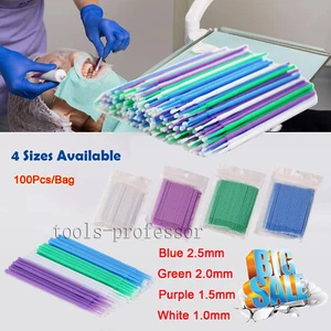 100pcs 4Sizes Dental Microbrush Disposable Applicators Tips Micro Brush Cleaning - Picture 1 of 14
