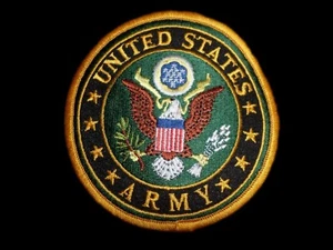 U.S MILITARY UNITED STATES ARMY ROUND 4" X 4" EMBROIDERED PATCH FULL COLOR - Picture 1 of 6