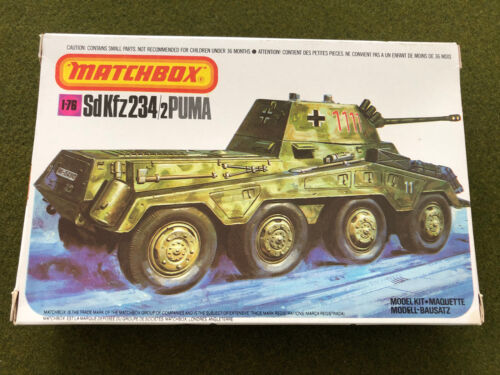 Matchbox 1/76 PK-76 German Sd.kfz.234/2 Puma armored car complete in great box