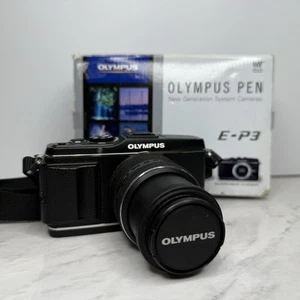 Olympus Pen E-P3 Black Mirrorless Camera + 14-42mm Camera Lens TESTED & WORKING! - Picture 1 of 23