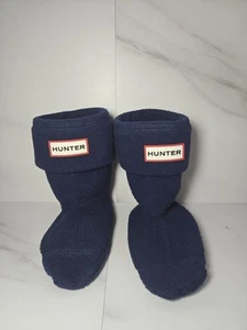 Hunter Welly Socks Navy Kids Uk Size Small Fits Size 7-9 - Picture 1 of 6