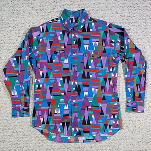 Wrangler Western Shirt Mens XL 17-35 Aztec Tee-Pee VTG Brushpopper Cowboy - Picture 1 of 9