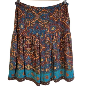 Floral Mandala Boho Skirt Studs Fairy Grunge Indie Sleaze Festival Hippie Size 6 - Picture 1 of 7