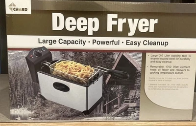CHARD DF-3 Electric Deep Fryer, Stainless Steel, 3 Liter, 1700 watt ~ NEW IN BOX - Image 1 of 4