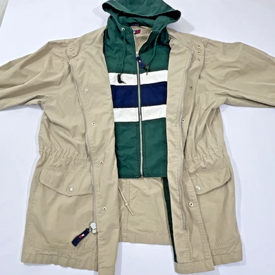 Chaqueta de Remo Universitaria Tommy Hilfiger De Colección Para Hombre XL 90s Crew Abrigo de Vela Foto 1 de 4