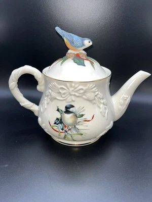 Tetera Lenox For The Holidays Winter Greetings Bluebird  Foto 1 de 4