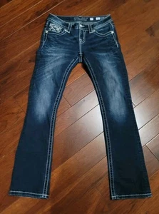 Miss Me Signature Boot Cut Denim Jeans w/ Embellished Pocket 27 Women's - Picture 1 of 18