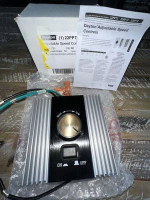 DAYTON 22PP74 Speed Control, 120V AC, SPST, 12 A 22PP74 - Image 1 of 4