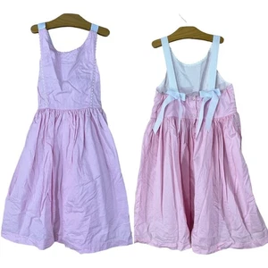 Bella Bliss Pink Dress Girls Size 10 Bows Cotton Lined - Picture 1 of 7
