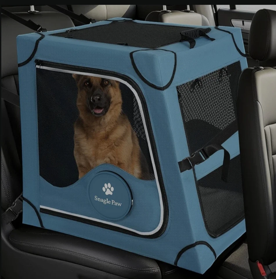 Faltbare Hundetransportbox Rückbank – stabile Auto-Reisebox mit Metallrahmen - Bild 1 von 1