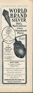 Magazine Ad - 1906 - American Silver Co., Bristol, CT - World Brand Silver - Picture 1 of 1