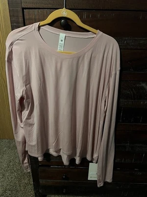 NWT Lululemon Modal Relaxed Fit Lounge Long Sleeve Size 12 In Pink Haze - Image 1 of 4