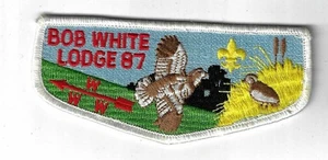 Bob White Lodge 87 Flap clear plastic back WHT Bdr Georgia-Carolina, GA - Picture 1 of 1