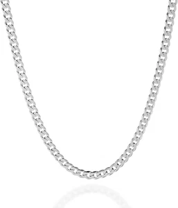 - Collana Uomo Argento 925 Catena 5Mm Modello Cubano Diamantata - Idea Regalo Uo - Foto 1 di 12