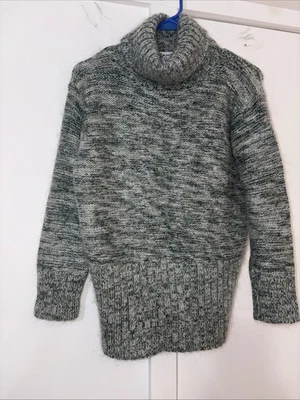 Reference Point Silkmohair 棉混纺毛衣绿色灰色小号  — 第 1/4 张图片