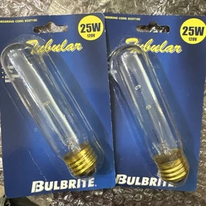 Set Of 2Teiber 25 Watt T10 Tubular Bulb 120 V Clear Aquarium Appliance Showcase - Picture 1 of 2