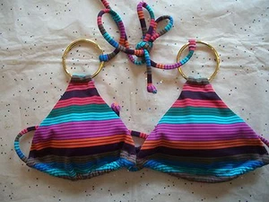 VICTORIA'S SECRET MULTI COLOR TRIANGLE BIKINI TOP NWT BEAUTIFUL!! - Bild 1 von 3