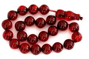 Closeout! 42g Genuine Old Cherry Faturan 23 Beads Misbaha Tasbih Rosary 16mm - Picture 1 of 4