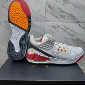 Nike Air Jordan Max Aura 5 White Cardinal Red Orange DZ4353-160 Size 9 Men's - Picture 1 of 13