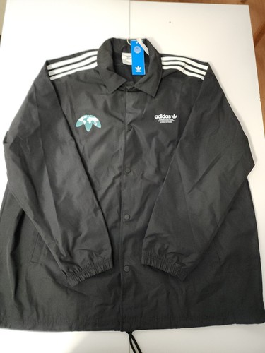 COACH Taglia 2XL Adidas ORIGINALS GIACCA DA ALLENATORE UNITED GRAFICA UOMO NERO