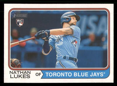 Nathan Lukes 2023 Topps Heritage #667 RC Toronto Blue Jays - Image 1 of 2