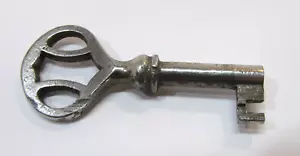 Old 1860s Furniture Cabinet Door Drawer Hollow Barrel 2.25" Antique Skeleton Key - Picture 1 of 3