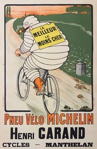 ROOWY -BIBENDUM MICHELIN BICYCLE TIRE THE BEST CHEAPEST - 1910 - Picture 1 of 1