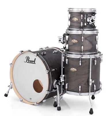 Pearl Session Studio Select Black Satin Ash 20/10/12/14 Drums Shells Auth Dealer - Image 1 of 4
