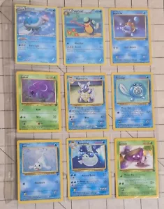 Vintage Pokemon Card Lot of 9 Water Grass Type Early Collectibles. Pokemon TCG - Picture 1 of 5