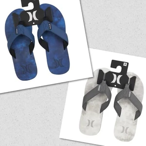 NEW Hurley Mens Layb Flip Flops Thong Summer Pool Beach Holiday - Blue or Grey - Picture 1 of 3