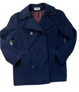 JG Hook Cappotto Vintage Doppiopetto Pea Donna Tg L Giacca Lana Nautica USA - Foto 1 di 12