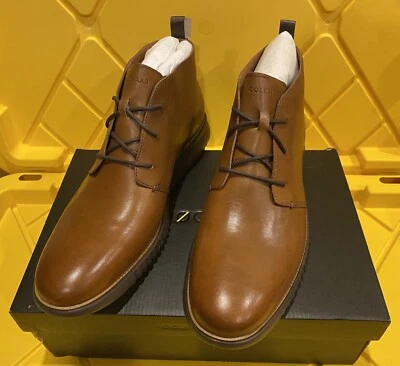 Bota Masculina Cole Haan 2.ZeroGrand Chukka Couro Marrom Britânico Java C26944 13M Nova Na Caixa - Imagem 1 de 4