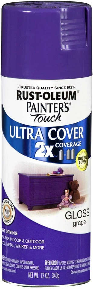 Rust-Oleum 249113 Painter's Touch 2X Ultra Cubierta, 12oz, Brillo de Uva, Paquete de 6 Foto 1 de 1