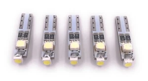 T5 Led 12V Iluminación Del Velocímetro 3 SMD Led Lámpara Habitáculo Blanco - Picture 1 of 3