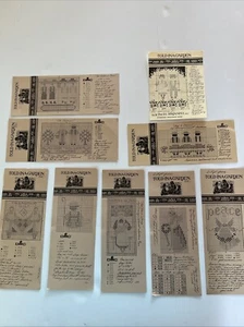 Set/9 Misc. TOLD IN A GARDEN Cross Stitch Design Cards Amish & 1987 Angel - Picture 1 of 10