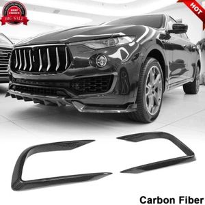 Parachoques delantero de fibra de carbono para Maserati Levante 16-19 cubierta de ventilación de aire aletas Canard - Imagen 1 de 12