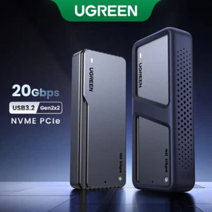 UGREEN 20Gbps NVMe M.2 SSD Case USB C 3.2 Gen2x2 Aluminum Enclosure PCIE Adapter - Picture 1 of 8