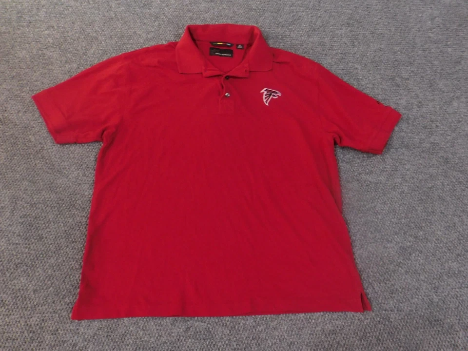 Camisa Atlanta Falcons XL Para Hombre Roja Greg Norman NFL Bordada Foto 1 de 4