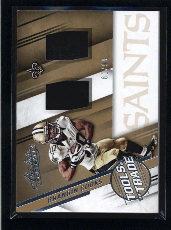 BRANDIN COOKS 2016 ABSOLUTE TOTT DUAL JERSEY RELIC COMBO #/99 AH1379 - Image 1 of 1